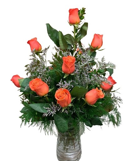Classic Dozen Orange Roses 