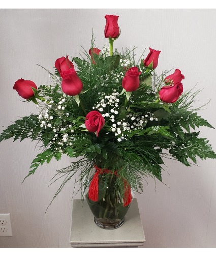 Classic Dozen Red Roses Premium Rose Arrangement