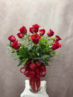 Classic Dozen Red Roses Rose Arrangement