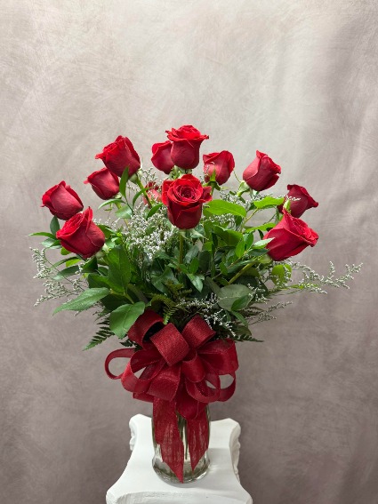 Classic Dozen Red Roses Rose Arrangement