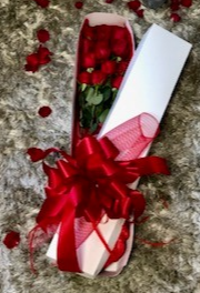 Classic Dozen Red Roses  In a Box 
