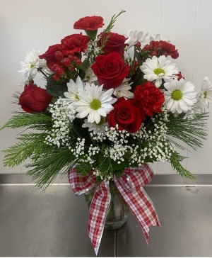 Classic Holiday Vase Fresh Arrangement 