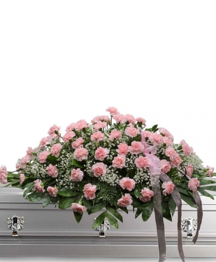 Classic Pink Carnation Casket Spray