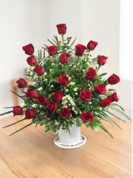 Classic Red Rose Tribute Basket 