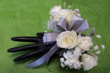Classic Rose and Mini Mix Wrist Corsage in North Adams, MA | MOUNT WILLIAMS GREENHOUSES INC
