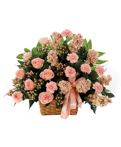 Classic Sympathy Basket Basket Arrangment