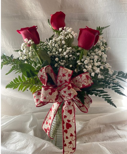 Classic Three Red Rose Red Rose