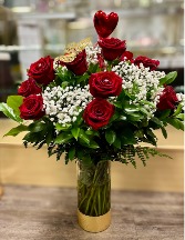 Classic Twenty Roses Large Red Rose Arrangement