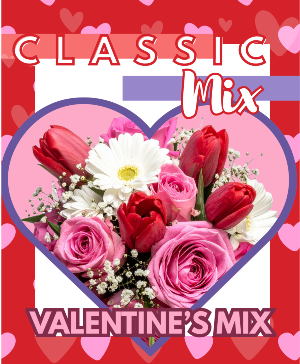 Classic Valentine's Mix Fresh Vase Arrangement