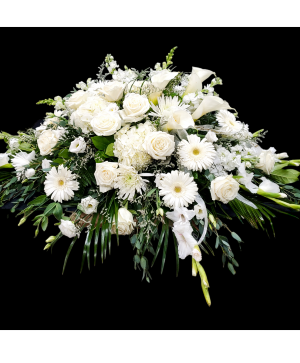 Classic White Casket Cover 