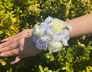 Classic White Corsage 