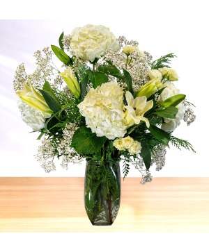 Peaceful: White  Vase Arrangement