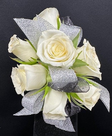 Classic White Wrist  Corsage in Denison, TX | JUDY'S FLOWER SHOPPE