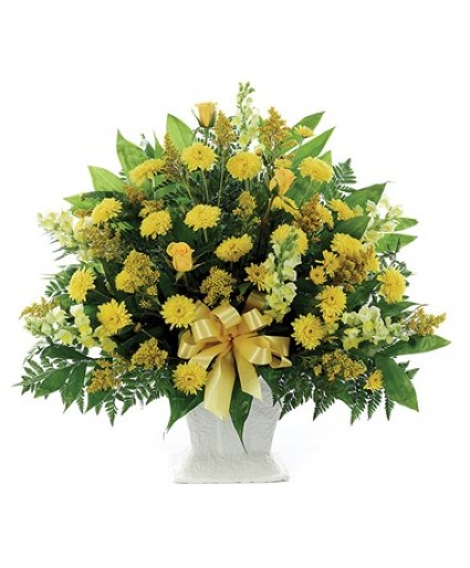 Classic Yellow Mache Basket
