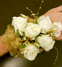 Classy Gold Wrist Corsage