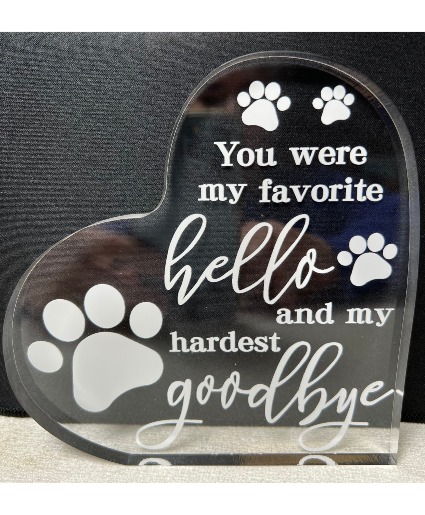 Clear Acrylic Pet Memorial 