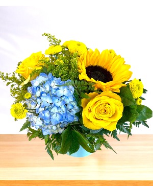 Clear Day Ceramic Vase Arrangement