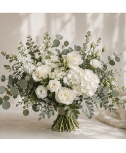 Cloud and Sage Bridal Bouquet Fresh Flowers Bridal Bouquet