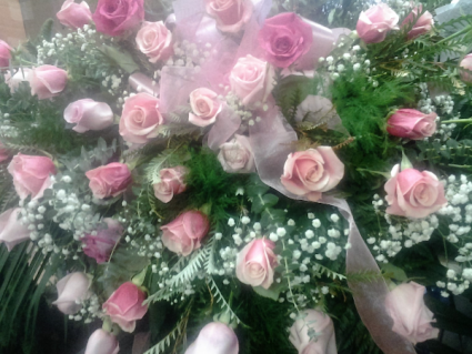 Cloud of Pink Spray Casket Spray