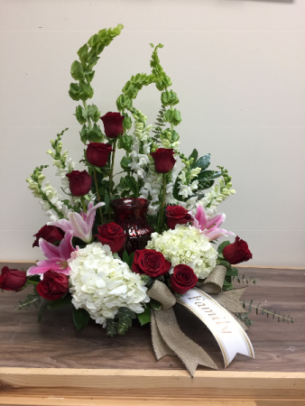 Surrounded by love Urn arrangement