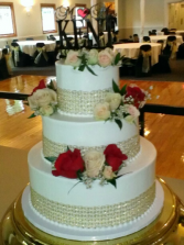 Cluster of Roses Cake Flowers