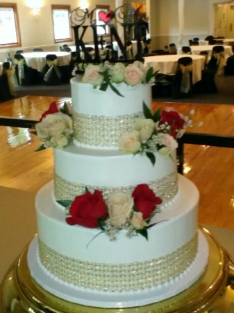 Cluster of Roses Cake Flowers