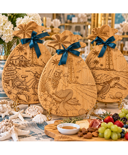 Coastal Bamboo Serving Board  Gift