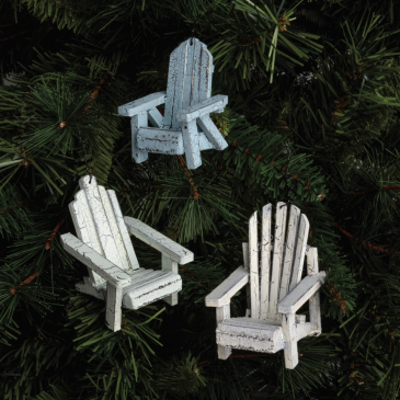 Coastal Blue Chair Ornament For The Home in Key West, FL | Petals & Vines Boutique