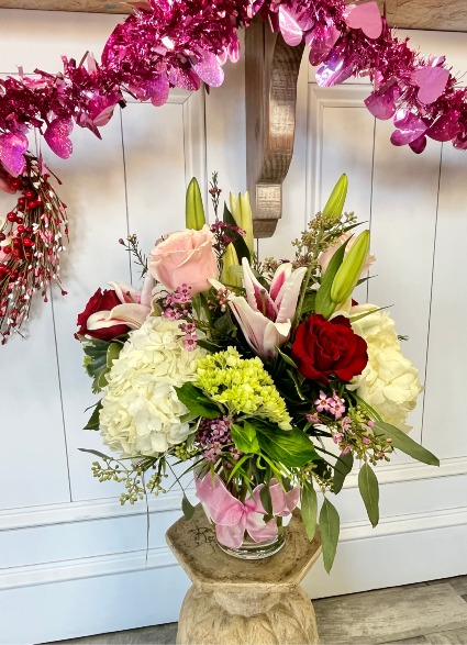 Coastal Valentine Vase Arrangement