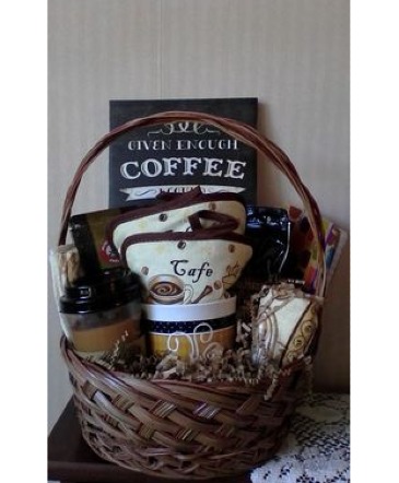 Coffee Lovers Basket Basket in Slaughters, KY | Elmwood Boutique & Florist