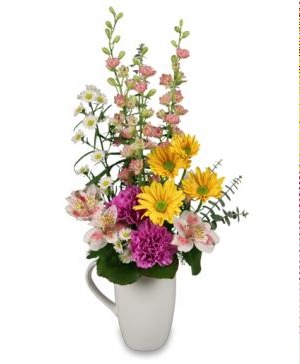 Coffee with Flowers every day arrangement