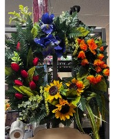 Color Block Summer Wreath Silk Home Wreath