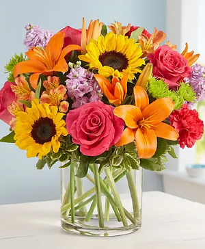Color Burst Clear Cylinder 