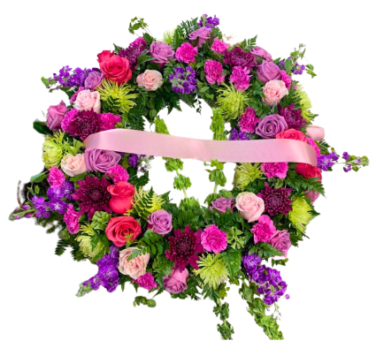 Colorful Array Funeral Wreath 