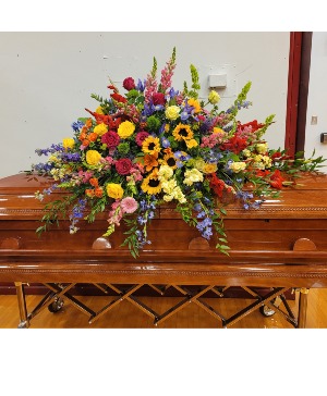 Colorful Casket Spray 