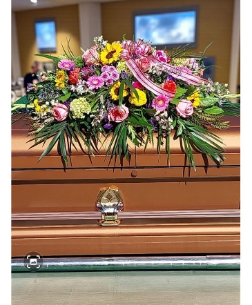 Colorful Casket Spray Casket Spray in Millinocket, ME | MILLINOCKET FLORAL & GIFT