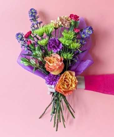 Colorful Collection Wrapped Bouquet in Albany, NY | Ambiance Florals & Events