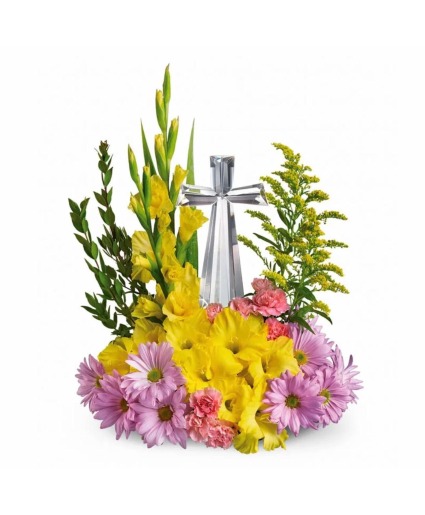 Colorful cross arrangement    