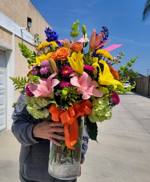 Colorful day vase tall vase arrangement Any occasion 