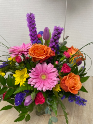 Cube - Colorful Garden Mix Arrangement