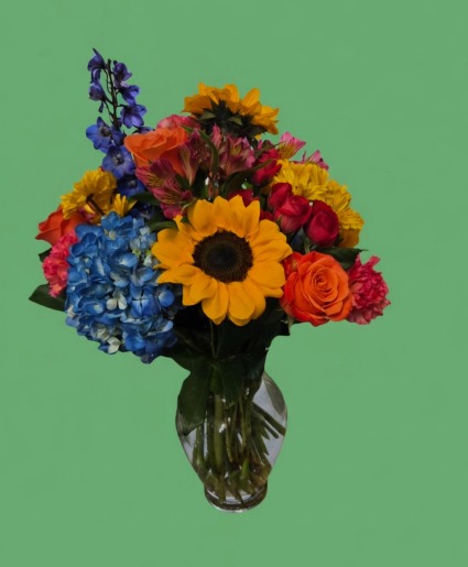 Colorful Illumination Vase of Flowers