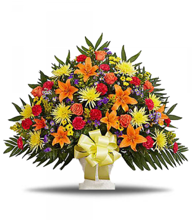 Colorful Memories Basket Arrangement