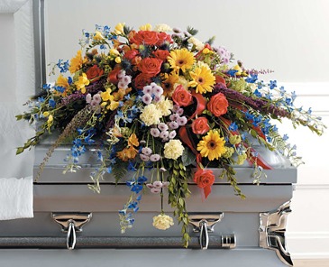 Colorful Memories Casket Spray  in Riverside, CA | Willow Branch Florist of Riverside