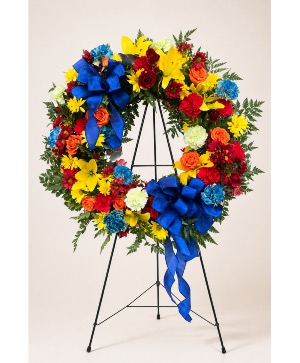 Colorful Memory Standing Wreath