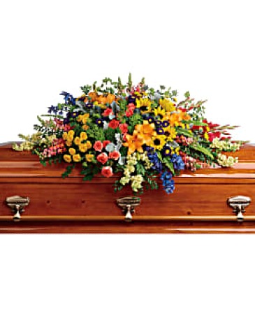 Colorful Reflections  Casket Spray  in Sedalia, MO | State Fair Floral