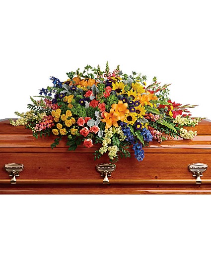 Colorful Reflections Casket Spray sympathy arrangements