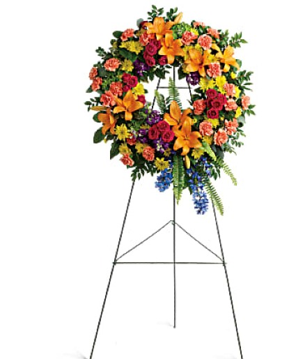 Colorful Serenity Wreath Wreath Easel
