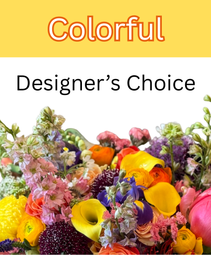 Colorful Designer's Choice Vase Bouquet 