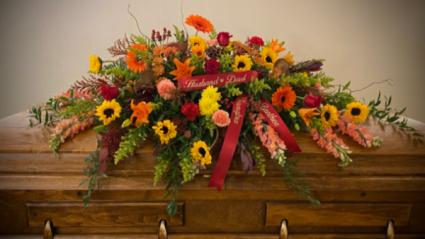 Colors of Autumn Casket Spray
