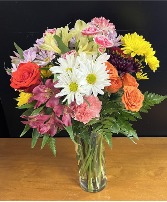 Colors of Love Vase of cut flowers